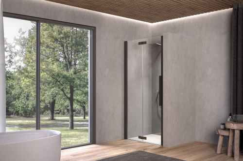 Душевая дверь Kolpa-San POLARIS 516430 100х200 стекло прозрачное профиль черный