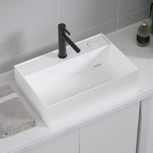 Раковина CeramaLux 6253R 59х40 накладная цвет белый