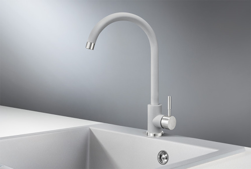 Смеситель для кухни Granula Standart ST-4031, АЛЮМИНИУМ на мойку алюминиум