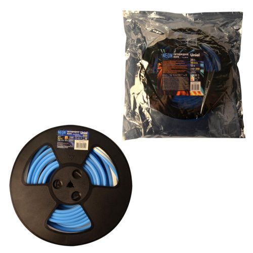 Светодиодная лента Uniel ULS-N11 ULS-N11-2835-120LED/m-8mm-IP67-DC24V-10W/m-15M-BLUE катушка в герметичной упаковке