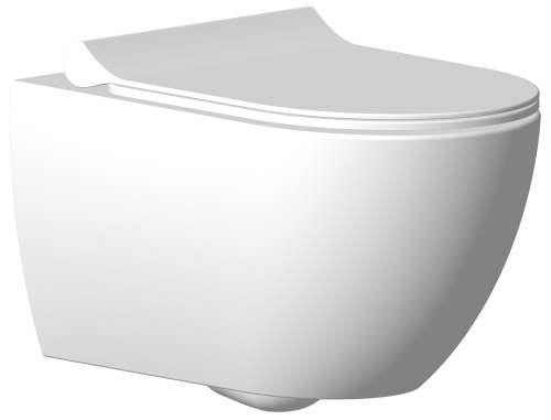 Унитаз подвесной Seramiksan Hill A031161H+A030011 белый с сиденьем микролифт безободковый каскадный смыв