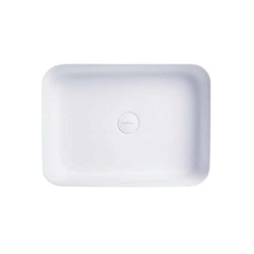 Раковина из искусственного камня MonteBianco Loreto lungo 495 12017 55х33 накладная цвет белый матовый без отверстий под смеситель