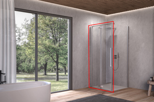 Душевая дверь Kolpa-San POLARIS 516260 90х200 стекло прозрачное профиль серебро