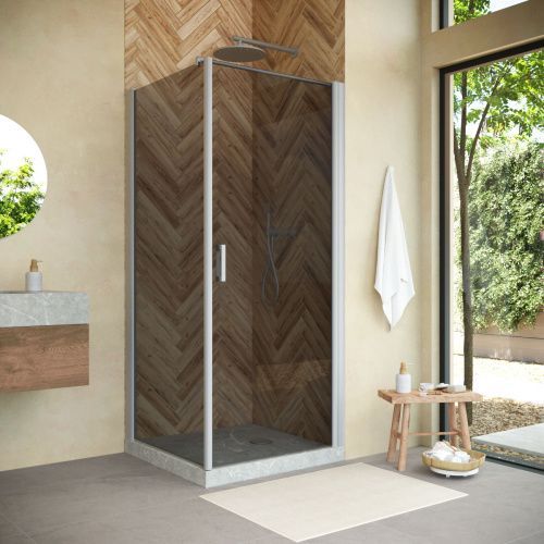 Душевой уголок Vegas-Glass EP-Fis NOVO EP-FIS NOVO h2000 90*80 07 07 R 90х80 стекло тонированное профиль хром без поддона