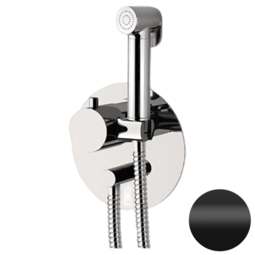 Гигиенический душ со смесителем Daniel ST206424DC15 черный матовый