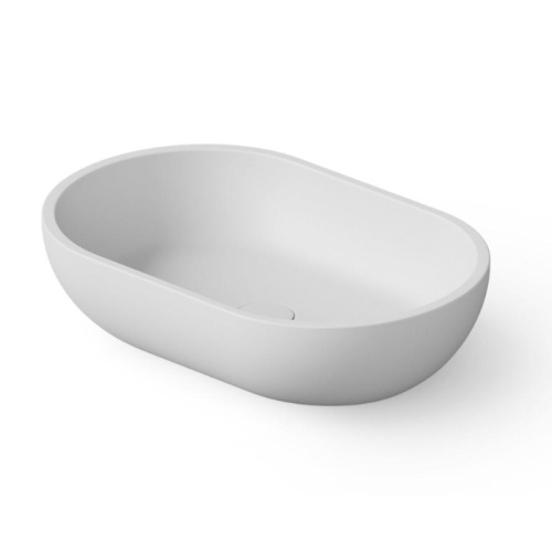Раковина из искусственного камня Dea Design Washbasins DD9034 580 18 60х40 накладная цвет белый без отверстий под смеситель