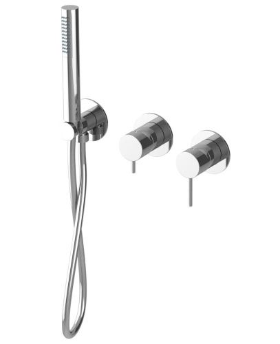 Смеситель Oioli Micro MIEV129RO/C97 встраиваемый в стену оружейная сталь