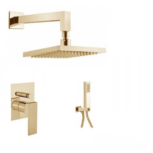 Душевая стойка Webert PE890103794 настенная цвет матовое золото