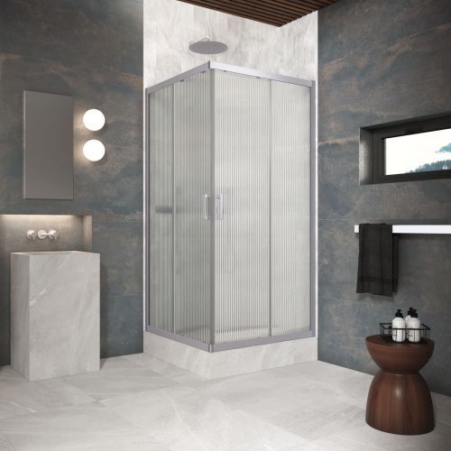 Душевой уголок Vegas-Glass ZA Protec ZA Protec 120 07 Moru 120х120 стекло рифленое профиль хром без поддона