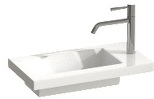 Раковина из минерального литья IBX Bonsai BONSAINEW 40х22 накладная цвет белый 1 отверстие под смеситель