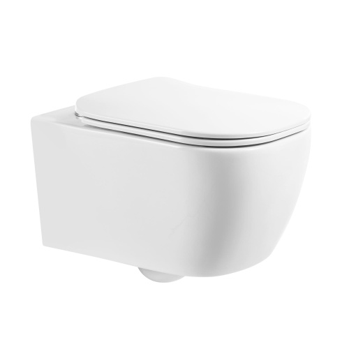 Унитаз подвесной BelBagno GENOVA BB1102CH/BB1102SC белый с сиденьем микролифт безободковый каскадный смыв