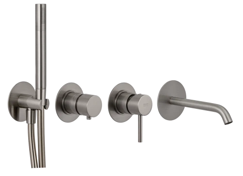 Смеситель для ванны Remer X Style X96S03ROXXXV встраиваемый в стену сталь без термостата
