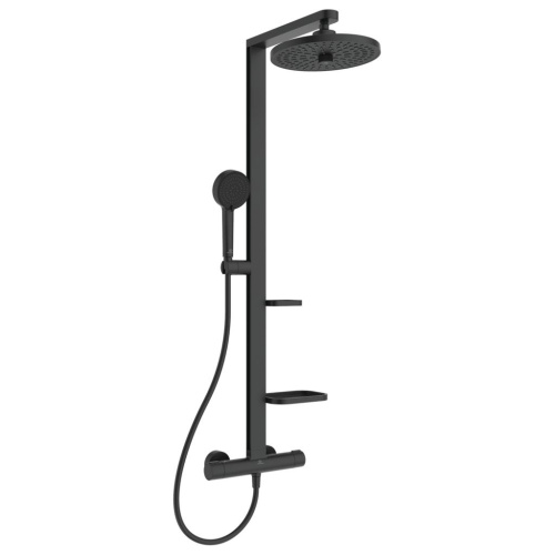 Душевая стойка Ideal Standard ALU+ BD583XG настенная цвет черный матовый