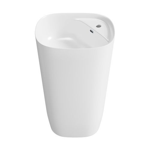 Раковина из сантехнического фарфора Lavinia Boho Bathroom Sink 33311126 50х45 напольная цвет белый глянцевый 1 отверстие под смеситель