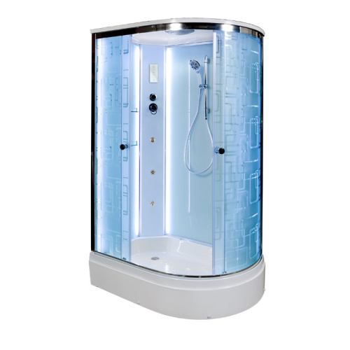 Душевая кабина AvaCan EM2712LLED+GM 120х80 асимметричная с крышей