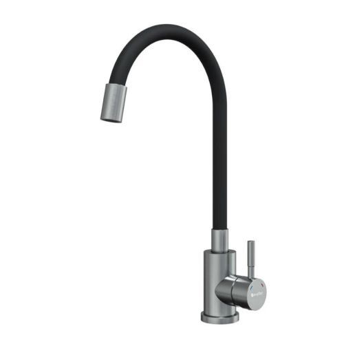 Смеситель для кухни Knotlor STREAMLINE SS-02 на мойку нержавеющая сталь