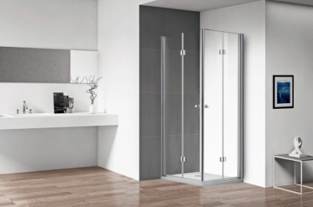 Душевой уголок Cezares ECO ECO-O-ASH-2-90/100-C-Cr 90х100 стекло прозрачное профиль хром глянцевый