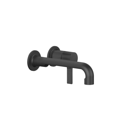 Смеситель Gessi Hirondelles 58088#299 встраиваемый в стену черный матовый без термостата (внешняя часть)
