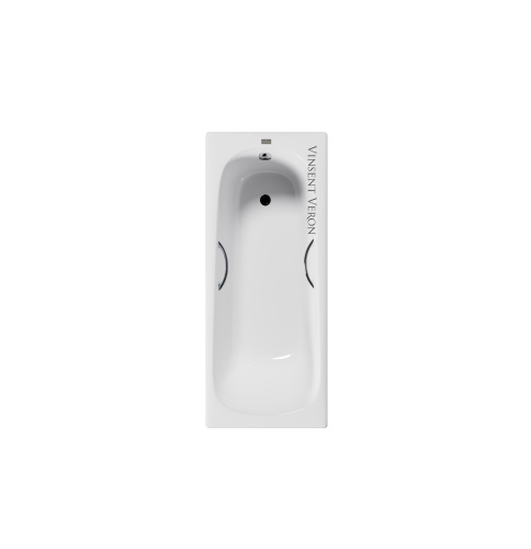 Ванна чугунная Vinsent Veron Concept VCO1507042H/VH0015CH 150х70 пристенная прямоугольная с ножками с ручками Ванна чугунная Vinsent Veron Concept VCO1507042H/VH0015CH 150х70 пристенная прямоугольная с ножками с ручками