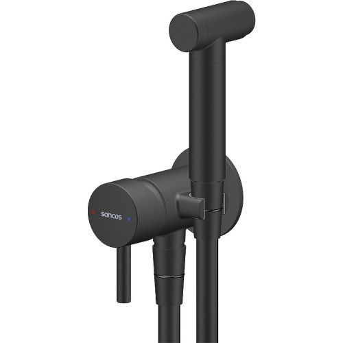 Гигиенический душ со смесителем Sancos Atom SC2001MB черный