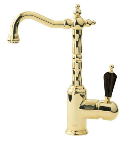 Смеситель Boheme Tradizionale Nero 252 на столешницу золото