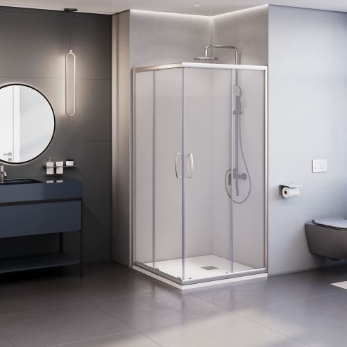 Душевой уголок RGW Dolphin 41933199-11 90х90 стекло прозрачное профиль хром без поддона