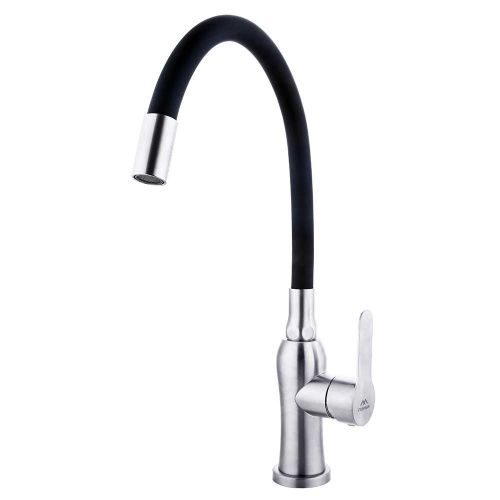 Смеситель для кухни Fashun A54801-7 на мойку сатин/черный