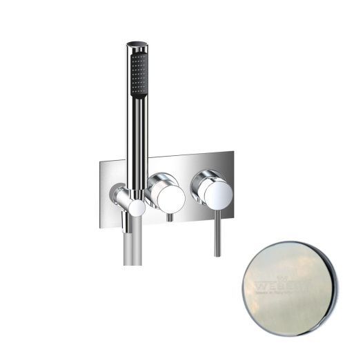 Смеситель для ванны и душа Webert Elio EL860512345 встраиваемый в стену никель