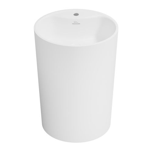 Раковина акриловая Wellsee Coquillage 232802000 50х38 напольная цвет белый матовый 1 отверстие под смеситель