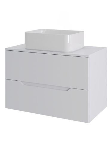 Тумба с раковиной Orange Line Li-70TuwMDF+B02-460W 70х46х71 подвесная цвет белый матовый