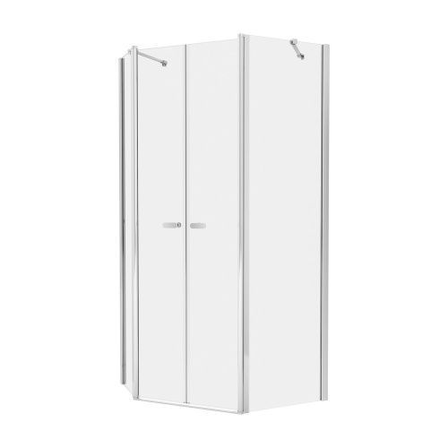 Душевой уголок New Trendy NEW SOLEO Chrome K-0611 100х80 стекло прозрачное профиль хром без поддона