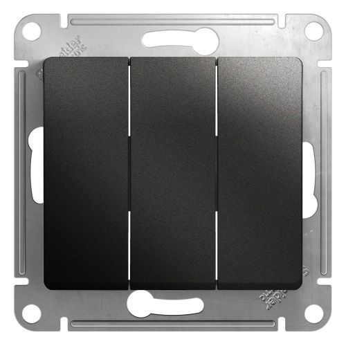 Выключатель 3-клавишный сх.3, 10AX Systeme Electric Glossa (Глосса) GSL000731