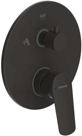 Смеситель Bravat RHEIN PB8429564BW-2-ENG встраиваемый черный