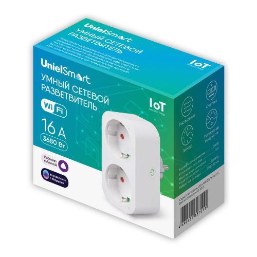 Умная розетка Uniel Ush (Усх) USH-A102 2G/WF WHITE