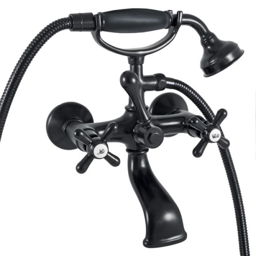 Смеситель для ванны и душа MORAVA RETRO MK159.5/2CMAT настенный черный матовый