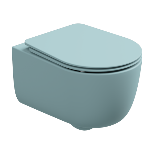 Чаша унитаза подвесная GSG Ceramic Design Hit! HIWCSO037 цвет голубой без сиденья безободковая смыв торнадо