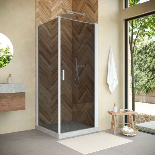 Душевой уголок Vegas-Glass EP-Fis NOVO EP-FIS NOVO 90 01 07 R 90х90 стекло тонированное профиль белый без поддона