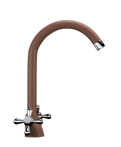 Смеситель для кухни Ulgran Classic U-012-307 на раковину терракот без термостата