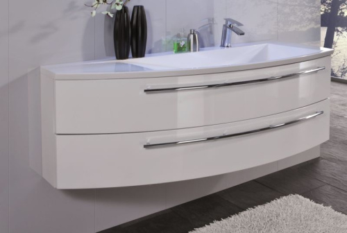 Тумба под раковину Puris Crescendo WUA361409L(722/161) 140х54х48 подвесная цвет белый