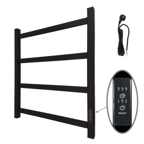 Полотенцесушитель Маргроид Вид 81-10 профильный 8110p-6050-1081-9005R 56х60 электрический черный матовый