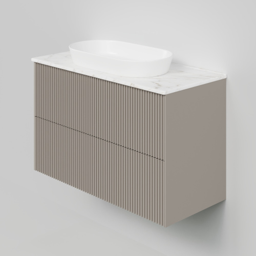 Тумба со столешницей La Fenice TERRA TWIN NFNC-01-TER-C-100-2-3-GG 102х62х47 подвесная цвет бежевый