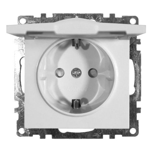 Розетка 1-местная с крышкой Stekker GLS16-7112-01 39302