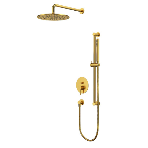 Душевая система Whitecross Y brushed gold YSET05GLB встраиваемая