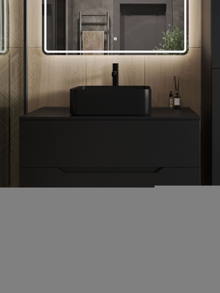 Тумба с раковиной Orange Line Li-100TubMDF+B02-460MB 100х50 - фото 3