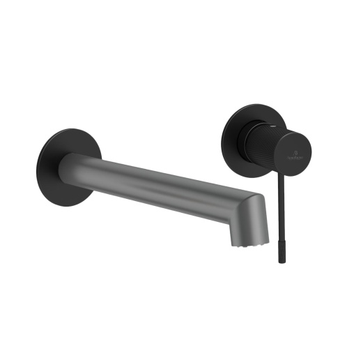 Смеситель для раковины AltroBagno Intento AltroBagnoIntento010503GrNe встраиваемый в стену серый/черный