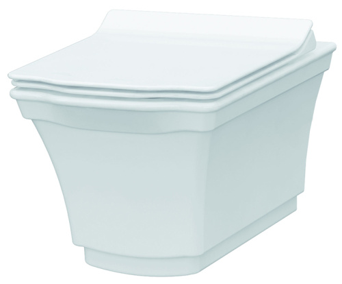 Чаша унитаза подвесная Boheme Hermitage 951 цвет белый без сиденья безободковый