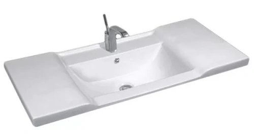 Раковина из санфаянса Gid Simple-N 71124 100х46 встраиваемая цвет белый глянцевый