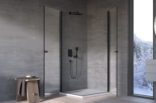 Душевой уголок Kolpa-San ANDROMEDA 516470 100х100 стекло прозрачное профиль серебро без поддона