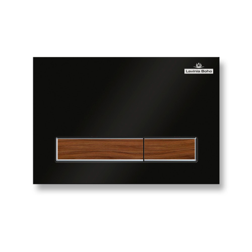 Клавиша смыва механическая Lavinia Boho RelFix 38050602 цвет черный матовый/темное дерево