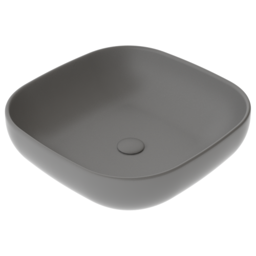 Раковина керамическая GSG Ceramic Design Easy EALAVQU45020 45х45 накладная цвет серый